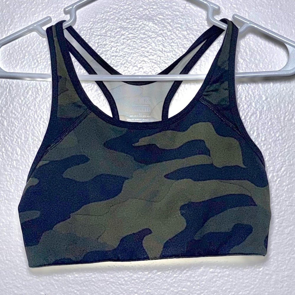 PINK Victoria's Secret Camo Sports Bra
